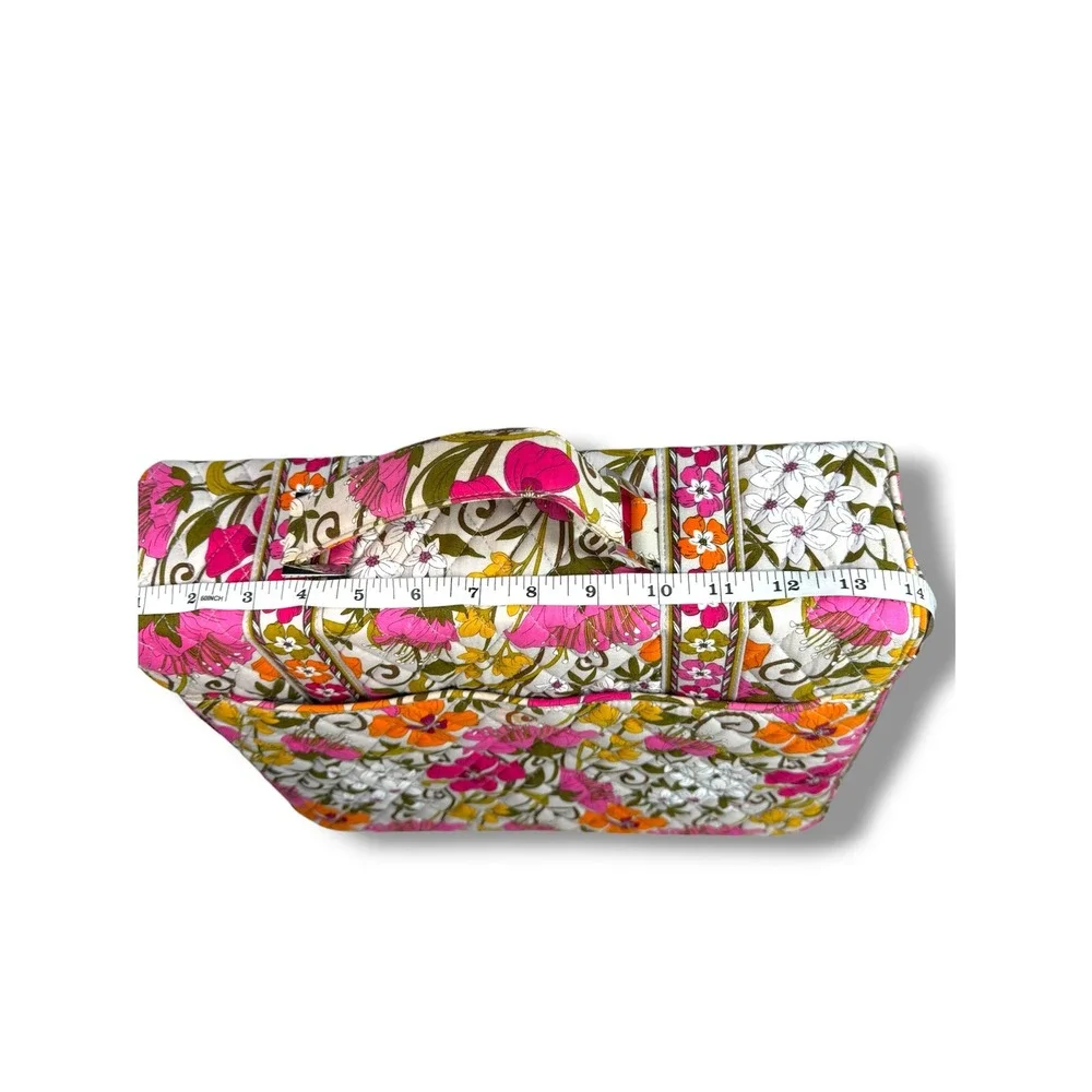Vera Bradley Tea Garden Quilted Floral Laptop Messenger Bag Boho Retro Crossbody
